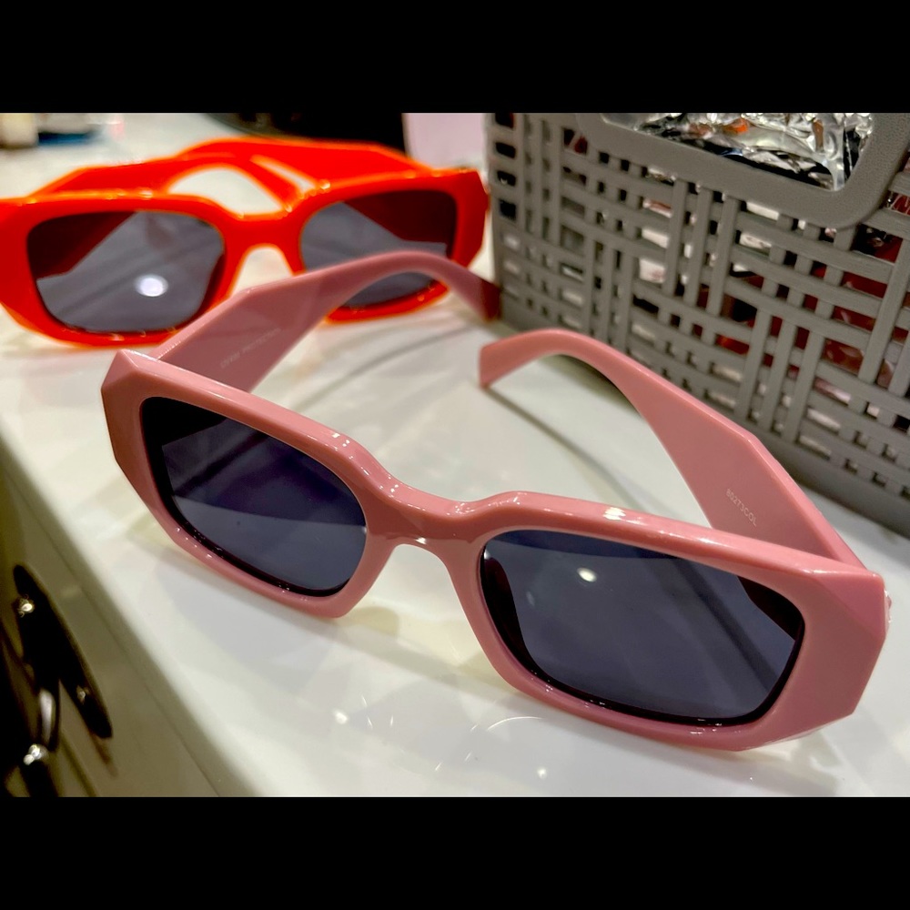 Soft Pink Chunky Sunglasses